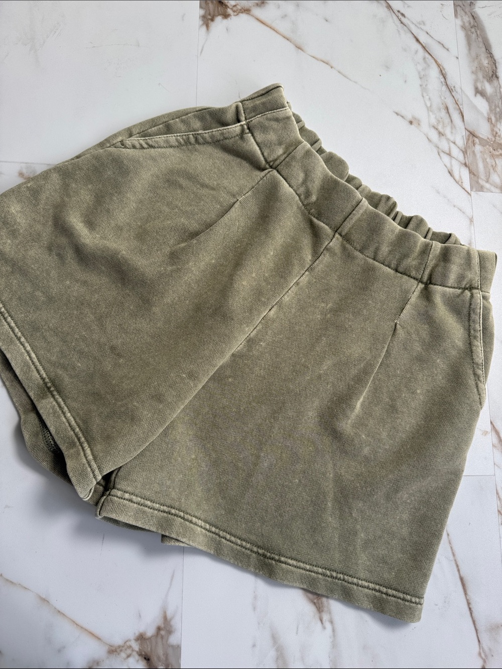 Aerie Pull On Front Pleated Shorts Sz XS Lounge Grunge Comfy Dorm Ready